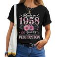 66 Year Old Made In 1958 Floral 66Th Birthday For Women Women T-shirt