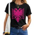 Albania Eagle Pink Flag Women's Children's Albania T-shirt Frauen