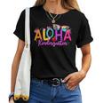 Aloha Kindergarten Summer Beach Vacation Teacher School Women T-shirt