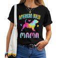 American Bully Mama Colorful Bully Dog Mom Dog Owner Women T-shirt