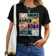 Anime Ramen Boba Sketching Kawaii Anime Girls Ns Women T-shirt