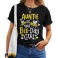 Auntie Of The Bee-Day Girl Birthday Party Matching Family Women T-shirt