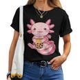 Axolotl Boba Tea Kawaii Cute Anime Lover Boy Kid Girls Women T-shirt