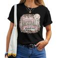 Baseball Grandma From Grandson Leopard Softball Mother's Day Women T-shirt