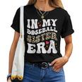 In My Baseball Sister Era Leopard Skin Sister Baseball Cool Women T-shirt
