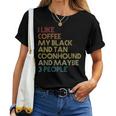 Black And Tan Coonhound Dog Owner Coffee Lover Retro Vintage Women T-shirt