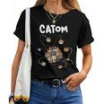 Catom Science Teacher Chemistry Lover Physics School Cat Women T-shirt