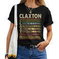 Claxton Family Name Claxton Last Name Team Women T-shirt