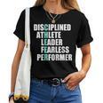 Cool Cheer Disciplined Athlete Leader Fearless Performer Women T-shirt