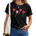 Cute Candy Lollipop Heart Happy Valentine's Day Girls Women T-shirt