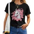 Cute Dragon With Cherry Blossoms I Girl Dragon Women T-shirt