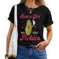 Cute Just A Girl Who Loves Pickles Pickles Lovers Girl Women T-shirt