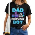 Dad Of The Birthday Boy Llama Dad And Mom Family Party Women T-shirt