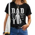 Dad A Sons First Hero A Daughters First Love Daddy Papa Pops Women T-shirt