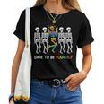 Dare To Be Yourself Rainbow Skeleton Lgbt Pride Month Women T-shirt