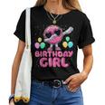 Donut Birthday Girls Dabbing Donut Girl Birthday Party Women T-shirt
