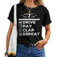 Drive Pay Clap Repeat Gymnastics Dad And Mom Women T-shirt