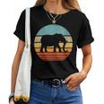 Elephant Retro Vintage 60S 70S Sunset Mammal Zoo Animal Men Women T-shirt