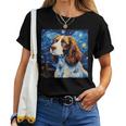 English Springer Spaniel Sternennacht Für Hundemama Papa T-shirt Frauen