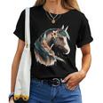 Equestrian Horse Portrait Western Horseback Riding For Girls Women T-shirt
