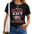 My Favorite Emt Calls Me Grandma Floral Mother's Day Women T-shirt