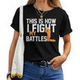 This Is How I Fight My Battles Christian Faith Prayer Women T-shirt