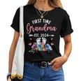 First Time Grandma Est 2024 Mother's Day Grandmother Women T-shirt