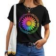 Flower Kindness Peace Equality Rainbow Flag Lgbtq Ally Pride Women T-shirt