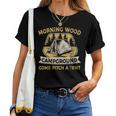 Camping Tent Morning Woods Campground Camping Women T-shirt