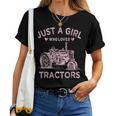 Farmer Tractor Lover Just A Girl Who Loves Tractors Women T-shirt