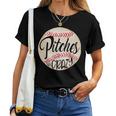 Pitches Be Crazy Crazy Baseball Mom Women T-shirt