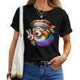 Rainbow Lgbt Gay Pride Lesbian Australian Shepherd Women T-shirt