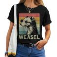 Weasel Lover Weasel Retro Women T-shirt