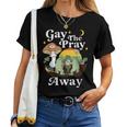Gay The Pray Away Frog Rainbow Lgbt Gay Lesbian Pride Month Women T-shirt