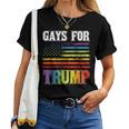 Gays For Trump Lgbt Pride Gay Rainbow Flag Vote Republican Women T-shirt