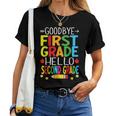 Goodbye First Grade Hello Second Grade Graduation 2024 Women T-shirt