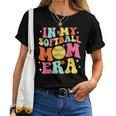 Groovy In My Softball Mom Era Mom Life Game Day Vibes Mama Women T-shirt
