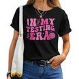 Groovy In My Testing Era Teacher Testing Day Motivational Women T-shirt
