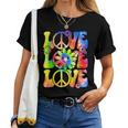 Groovy Tie Dye Love Retro 70'S Hippie Vintage 70S Costume Women T-shirt