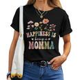 Happiness Is Being A Momma Floral Momma Mother's Day Women T-shirt