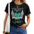 My Heart Was Not In Loving Memory Missing Son In Heaven Women T-shirt