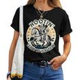 Hootin' Leads To Hollerin' Country Western Owl Rider Women T-shirt