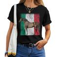 Horse Italian Flag Patriotic Riding Horses Horseback Farm Women T-shirt
