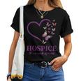 Hospice It's A Work Of Heart Butterfly Heart Hospice Worker Women T-shirt