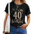 It's My 40Th Birthday Queen 40 Year Old Diamond Crown Women T-shirt