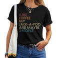Jack-A-Poo Dog Owner Coffee Lovers Quote Vintage Retro Women T-shirt