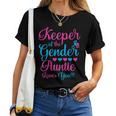 Keeper Of The Gender Auntie Loves You Gender Reveal Party Women T-shirt