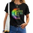 Kiss Whoever The F You Want Rainbow Lgbt Pride Women T-shirt