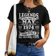 Legends Since May 1974 Vintage 50Th Birthday Women Women T-shirt