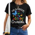 I M A Proud Autism Grandma Butterflies Autism Awareness Women T-shirt